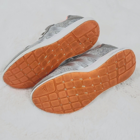 Gray and Peach pink Adidas Supercloud running shoes size 7 - Picture 6 of 8